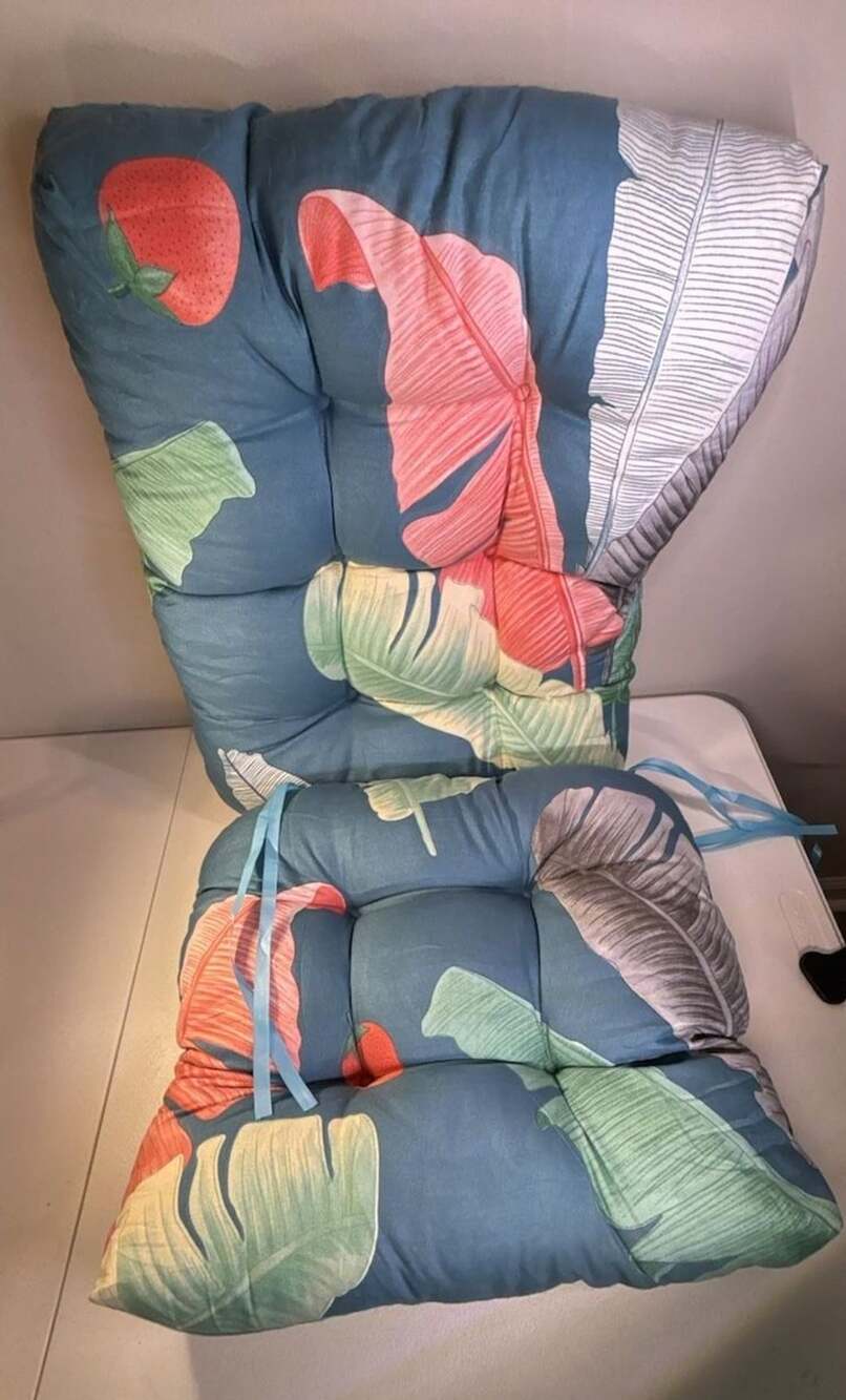 Chair Cushion Set 1 pc Comfortable Back Cushion and 1Pc Soft Seat Cushion with N